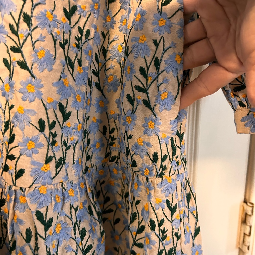 Tuckernuck Blue and Yellow Floral Dress, size L, NWT - Picture 9 of 12